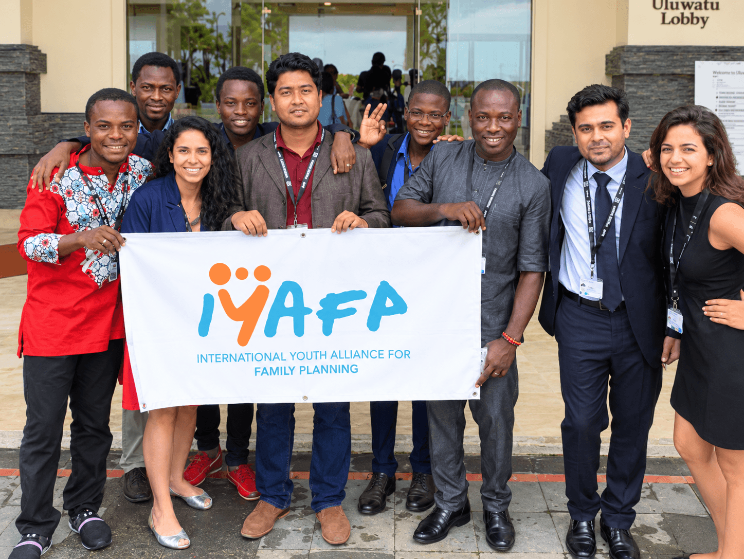 Délégation de jeunes d'IYAFP lors d'une conférence internationale sur la planification familiale
